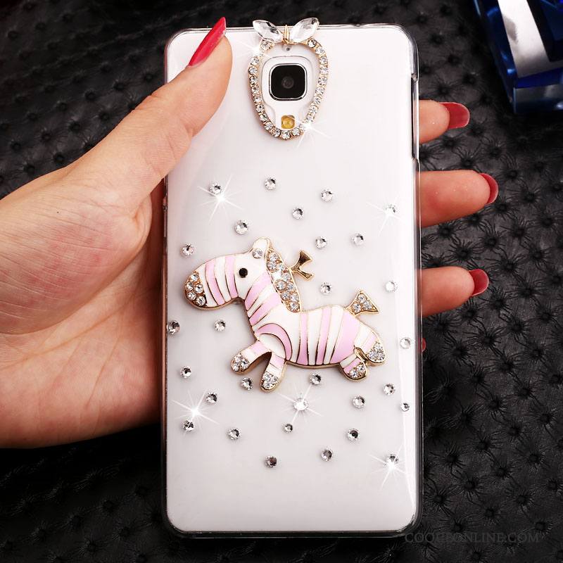 Mi 4 Transparent Strass Tendance Petit Or Coque Étui