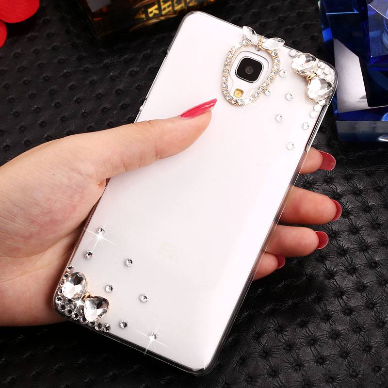 Mi 4 Transparent Strass Tendance Petit Or Coque Étui