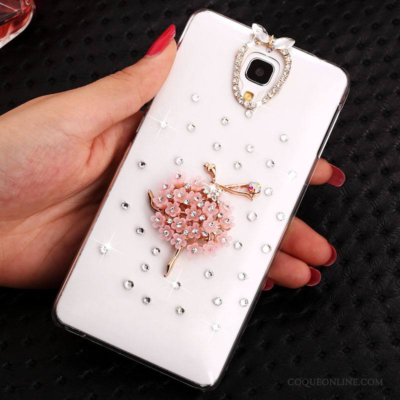 Mi 4 Transparent Strass Tendance Petit Or Coque Étui