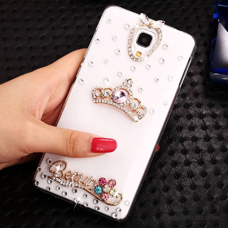 Mi 4 Transparent Strass Tendance Petit Or Coque Étui