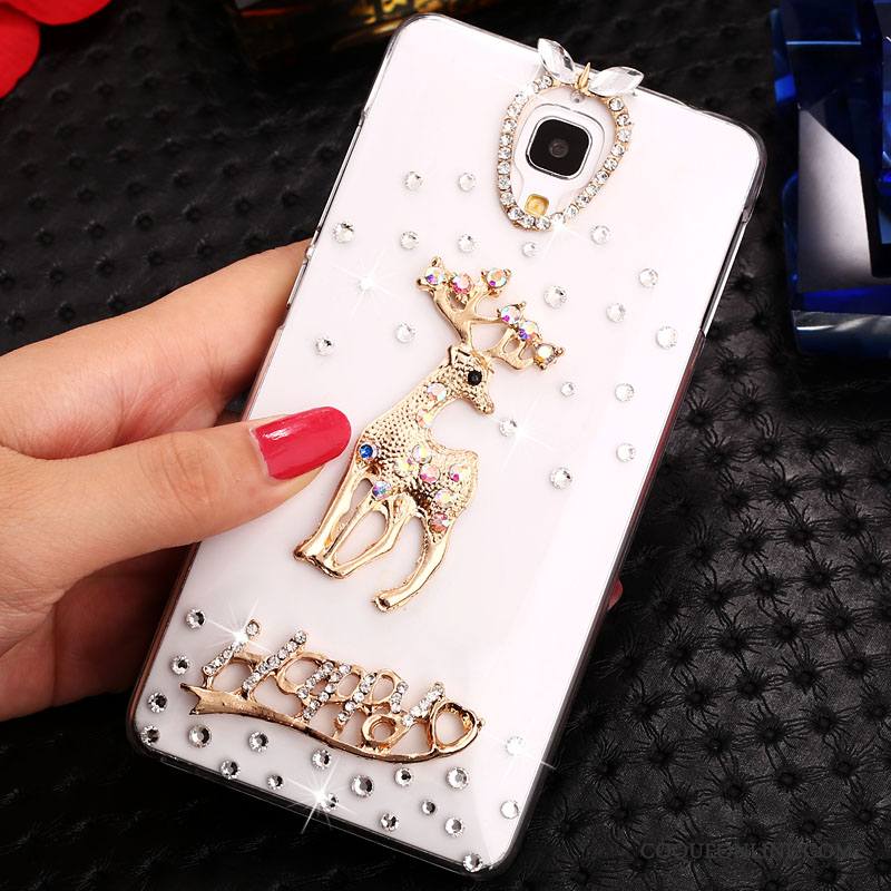 Mi 4 Transparent Strass Tendance Petit Or Coque Étui