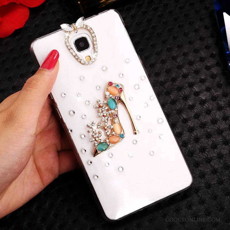 Mi 4 Transparent Strass Tendance Petit Or Coque Étui