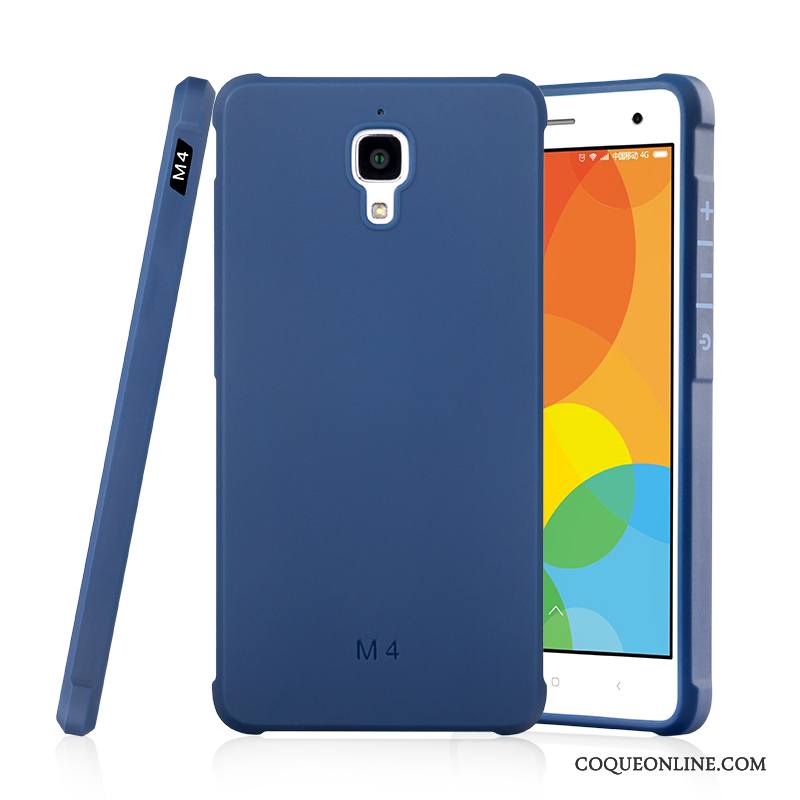 Mi 4 Étui Silicone Fluide Doux Tendance Petit Coque De Téléphone Bleu