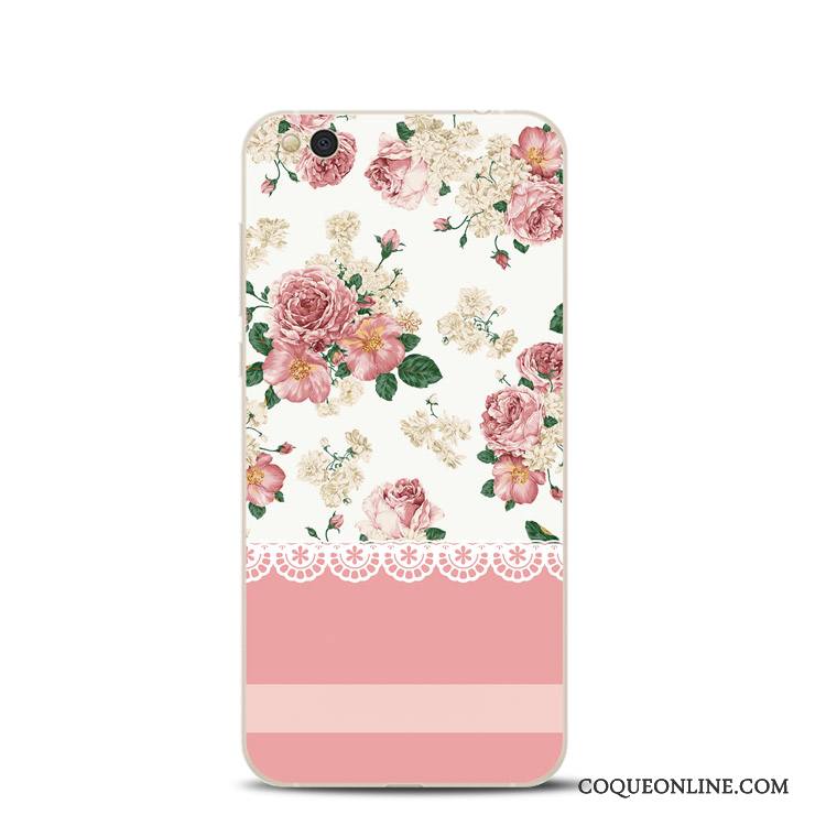 Mi 5 Coque De Téléphone Gaufrage Silicone Fluide Doux Rose Tout Compris