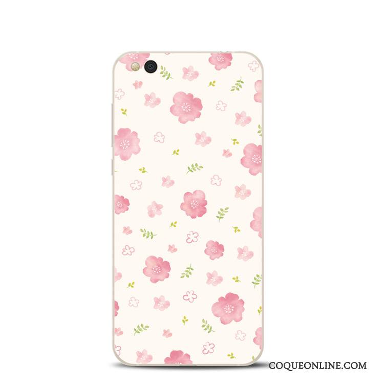 Mi 5 Coque De Téléphone Gaufrage Silicone Fluide Doux Rose Tout Compris