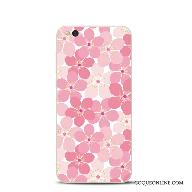 Mi 5 Coque De Téléphone Gaufrage Silicone Fluide Doux Rose Tout Compris