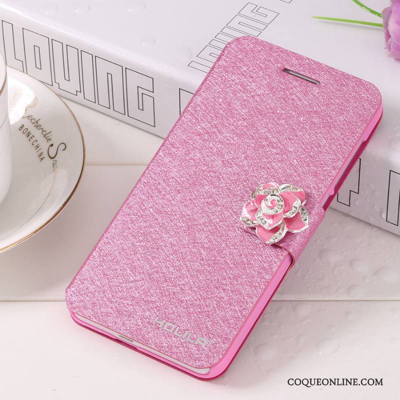 Mi 5 Coque Rose Incassable Tout Compris Téléphone Portable Clamshell Bleu Clair Étui En Cuir