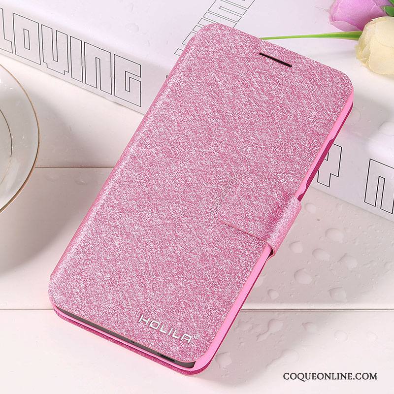 Mi 5 Coque Rose Incassable Tout Compris Téléphone Portable Clamshell Bleu Clair Étui En Cuir