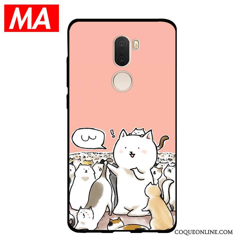 Mi 5 Coque Rose Petit Personnalité Protection Rouge Peinte À La Main Blanc