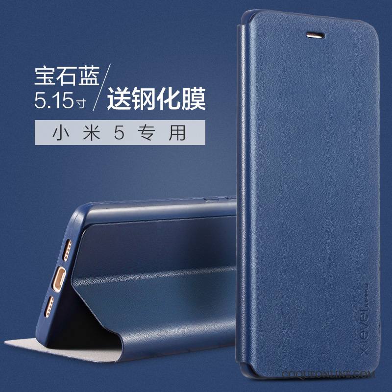 Mi 5 Nouveau Coque De Téléphone Étui Petit Bleu Clamshell Tout Compris