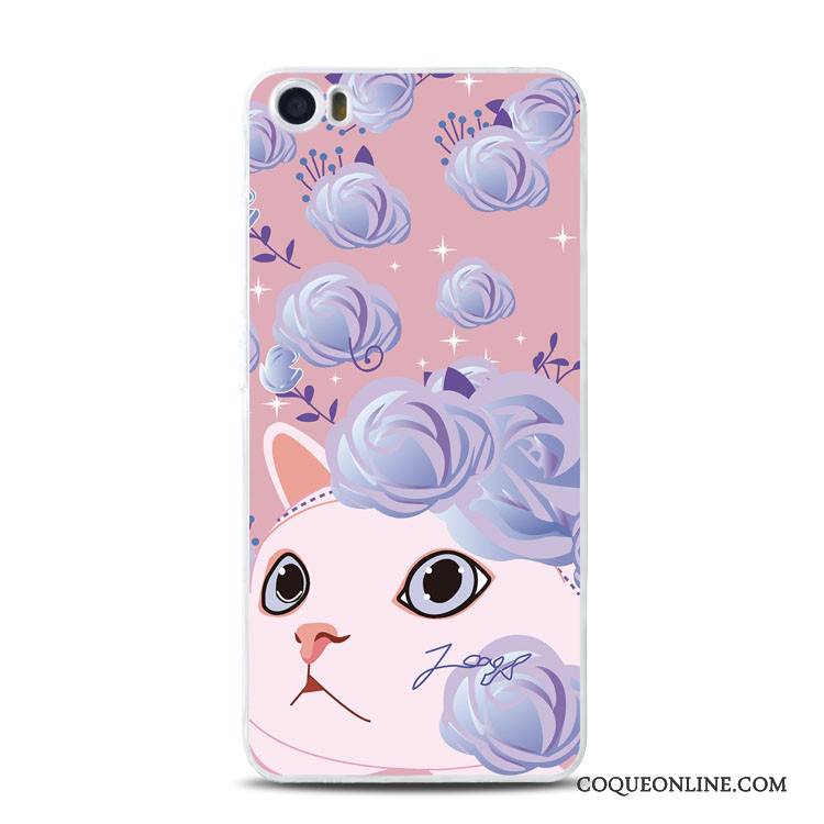 Mi 5 Silicone Tout Compris Coque Fleur De Téléphone Chat Petit