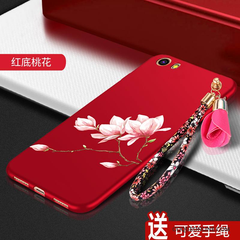 Mi 5 Étui Protection Coque De Téléphone Délavé En Daim Rouge Incassable Petit