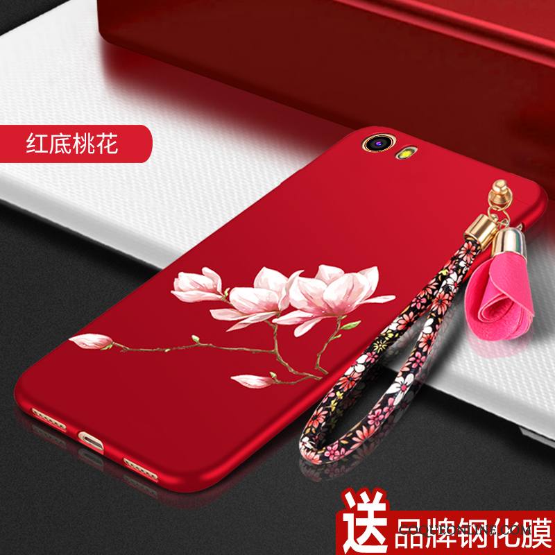 Mi 5 Étui Protection Coque De Téléphone Délavé En Daim Rouge Incassable Petit