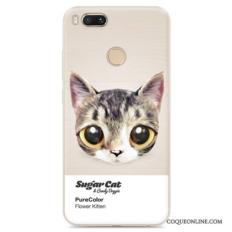 Mi 5x Coque Bleu Clair Tout Compris Téléphone Portable Étui Chat Petit