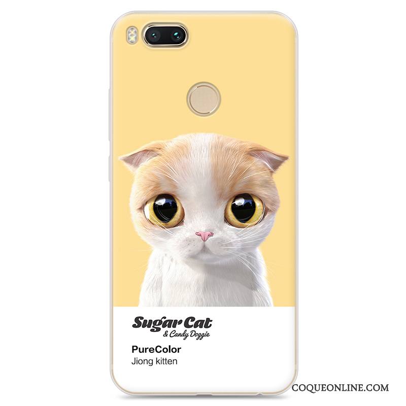 Mi 5x Coque Bleu Clair Tout Compris Téléphone Portable Étui Chat Petit