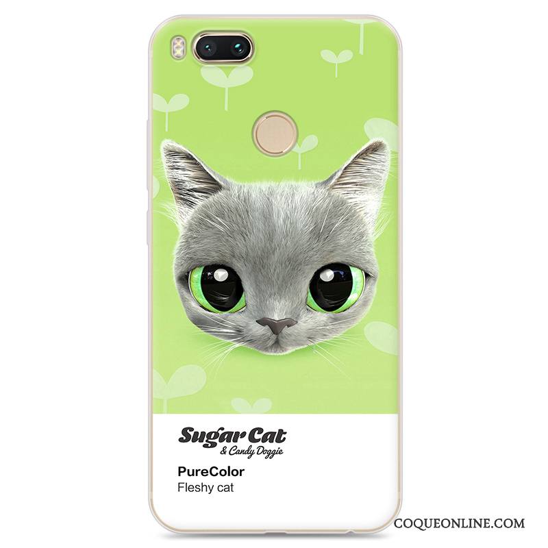 Mi 5x Coque Bleu Clair Tout Compris Téléphone Portable Étui Chat Petit