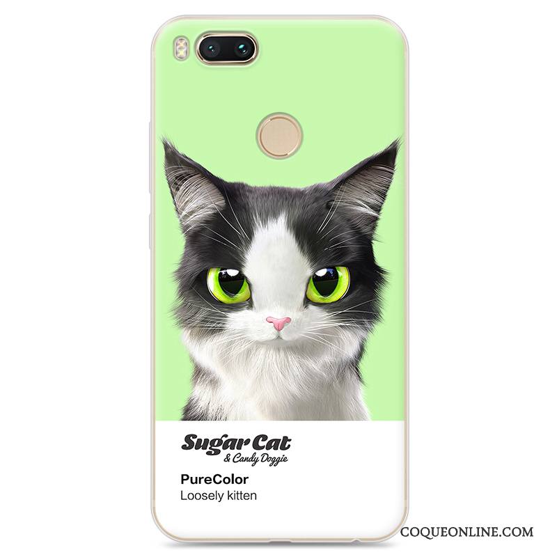 Mi 5x Coque Bleu Clair Tout Compris Téléphone Portable Étui Chat Petit