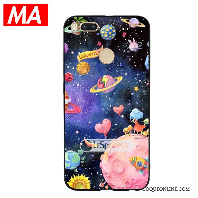 Mi 5x Coque Créatif Silicone Paysage Violet Fluide Doux Protection Personnalité