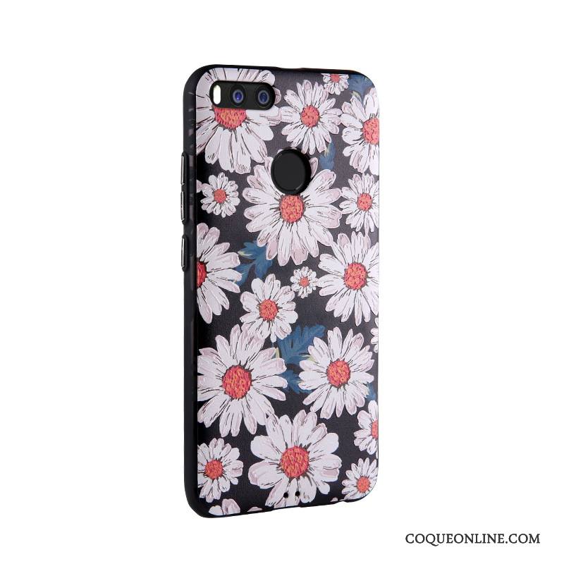 Mi 5x Coque De Téléphone Peinture Fluide Doux Étui Gaufrage Rose Dessin Animé