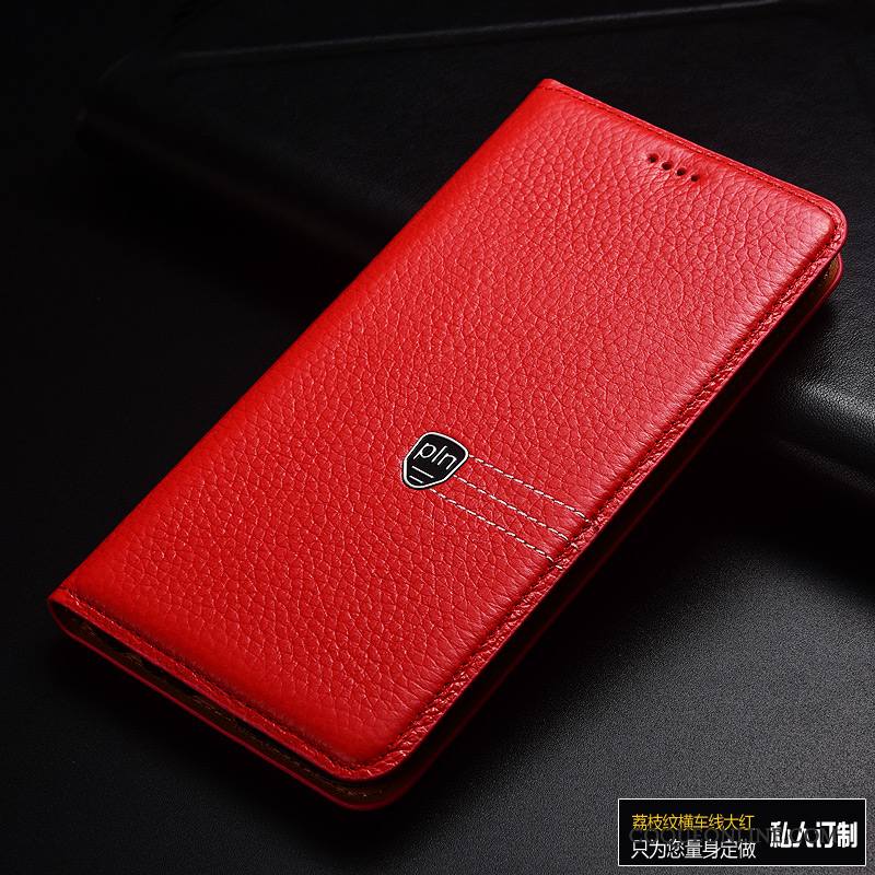 Mi 5x Coque Téléphone Portable Cuir Véritable Étui Étui En Cuir Protection Housse Mesh