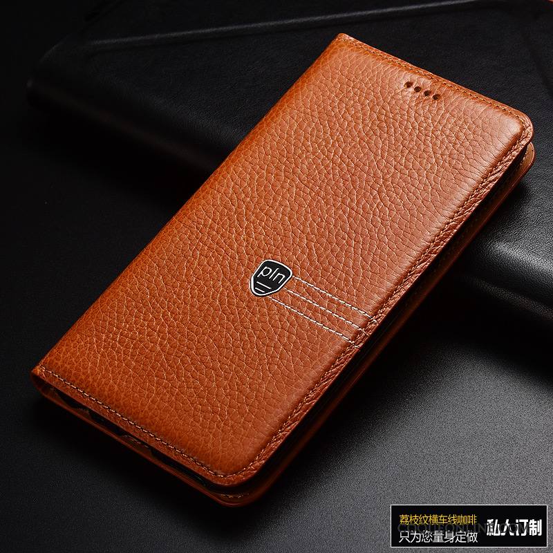 Mi 5x Coque Téléphone Portable Cuir Véritable Étui Étui En Cuir Protection Housse Mesh