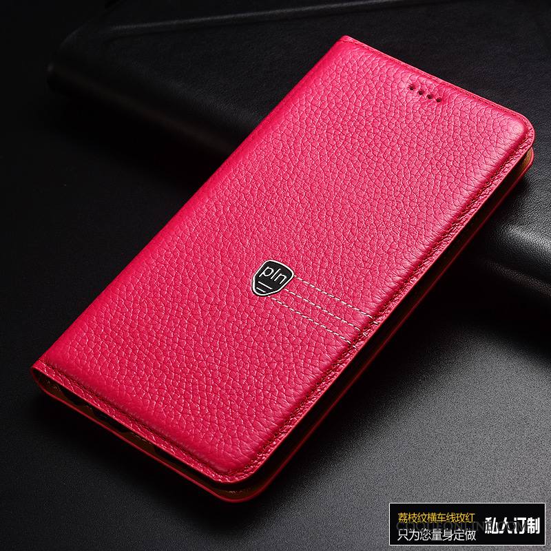 Mi 5x Coque Téléphone Portable Cuir Véritable Étui Étui En Cuir Protection Housse Mesh