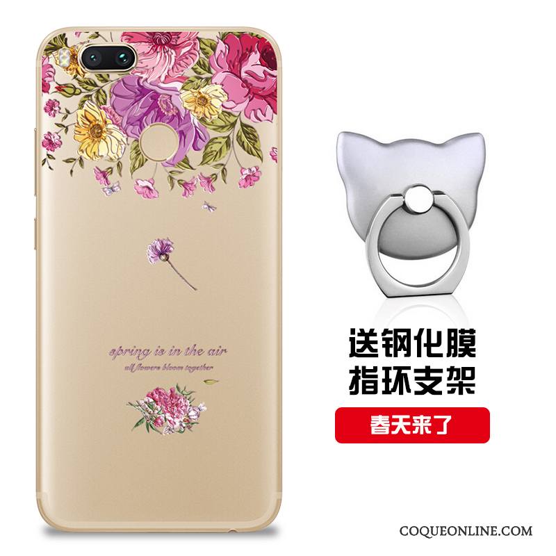 Mi 5x Coque Étui Personnalisé Fluide Doux Rose Silicone Multicolore Petit