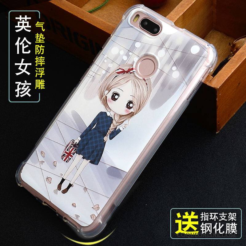 Mi 5x Créatif Étui Silicone Gaufrage Fluide Doux Chat Coque De Téléphone