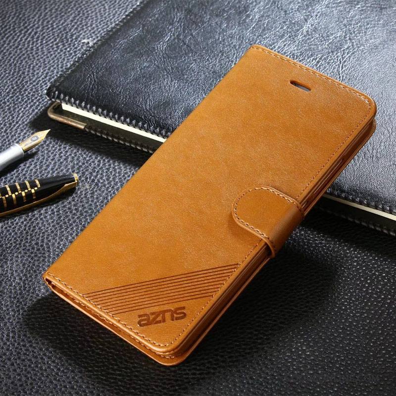 Mi 5x Étui Coque De Téléphone Protection Incassable Fluide Doux Petit Cuir Véritable