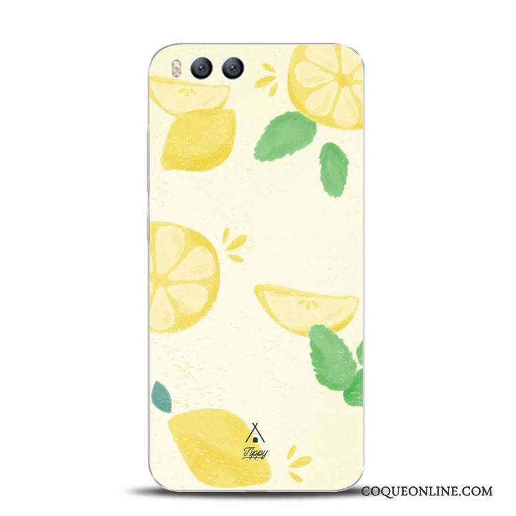 Mi 6 Coque Fluide Doux Citron Jaune Petit Tout Compris Silicone