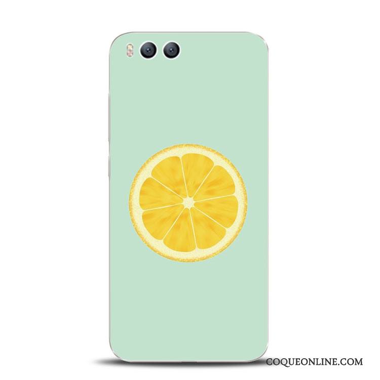 Mi 6 Coque Fluide Doux Citron Jaune Petit Tout Compris Silicone