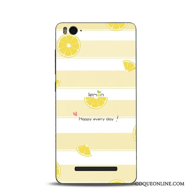 Mi 6 Coque Fluide Doux Citron Jaune Petit Tout Compris Silicone