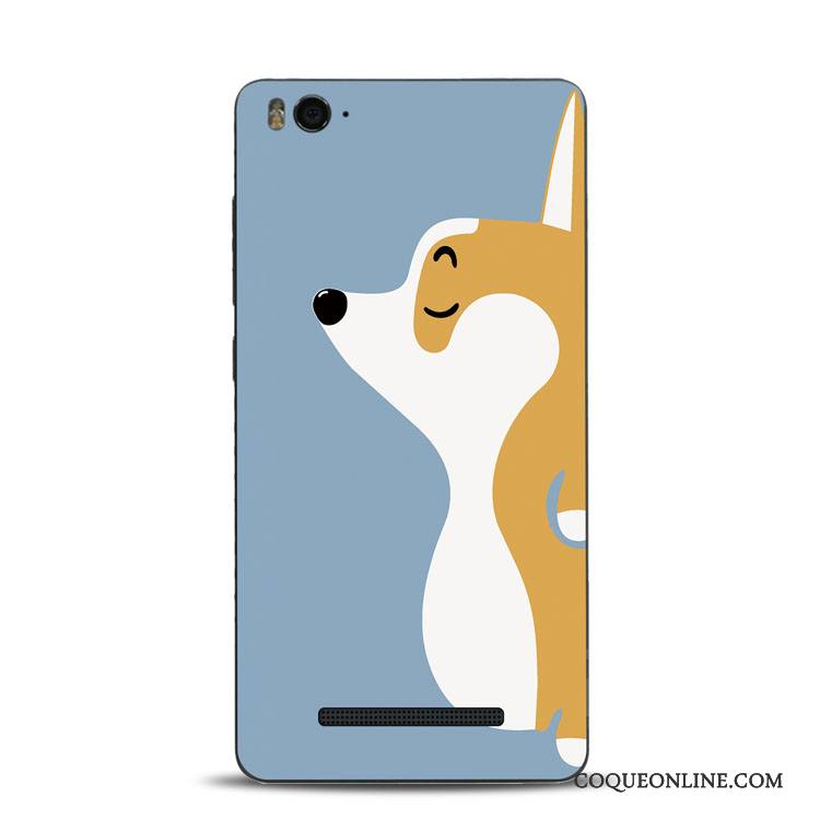 Mi 6 Coque Fluide Doux Support Bleu Clair Gaufrage De Téléphone Silicone