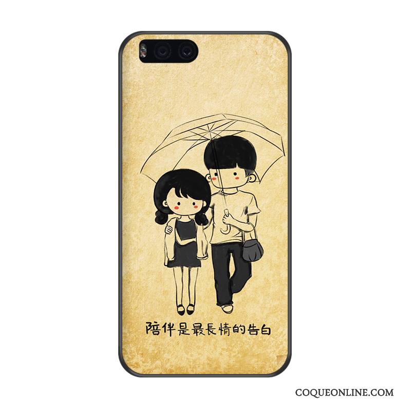 Mi 6 Coque Gaufrage Incassable Dessin Animé Tout Compris Étui Fluide Doux Support