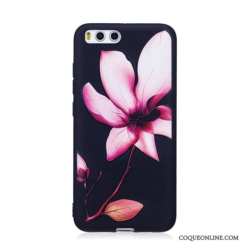 Mi 6 Coque Peinture Dessin Animé Violet Protection Tendance Gaufrage Petit