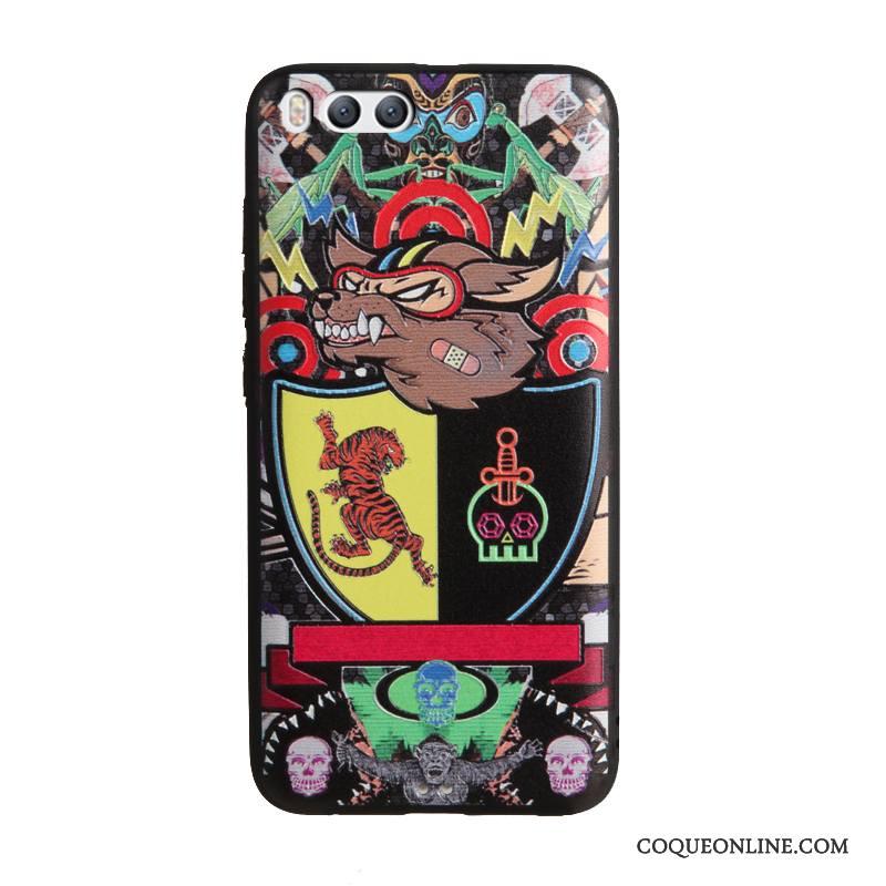 Mi 6 Coque Peinture Étui Petit Protection Multicolore Dessin Animé Fluide Doux