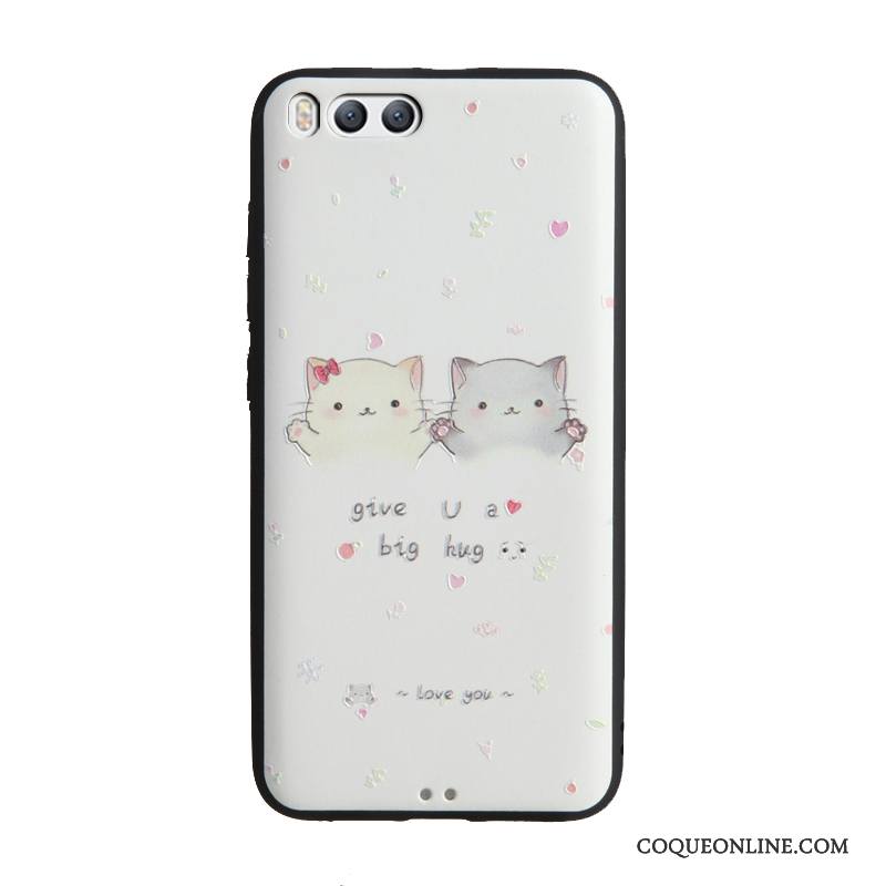 Mi 6 Coque Peinture Étui Petit Protection Multicolore Dessin Animé Fluide Doux