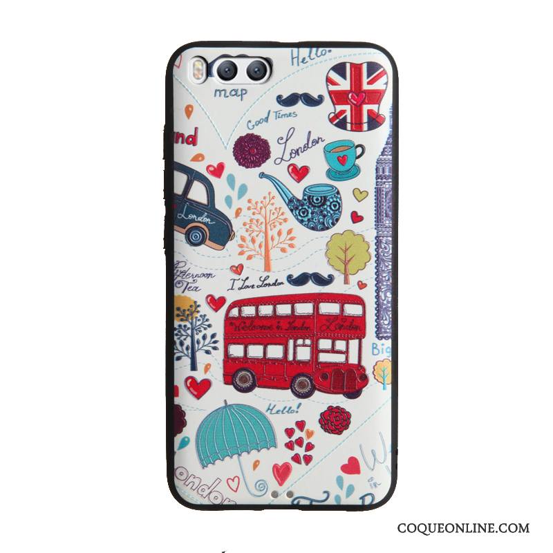 Mi 6 Coque Peinture Étui Petit Protection Multicolore Dessin Animé Fluide Doux