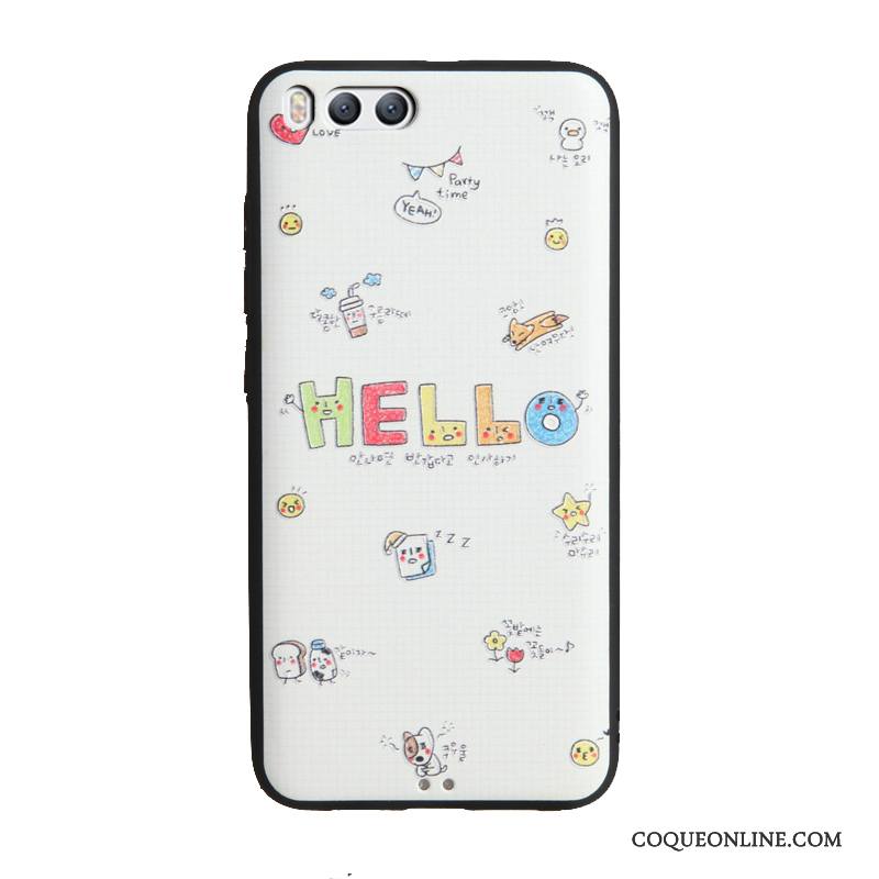 Mi 6 Coque Peinture Étui Petit Protection Multicolore Dessin Animé Fluide Doux