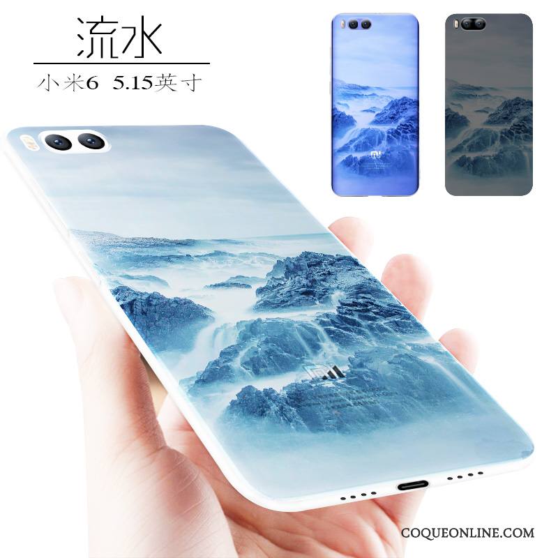 Mi 6 Coque Personnalité Étui Fluide Doux Petit Tendance Silicone Créatif