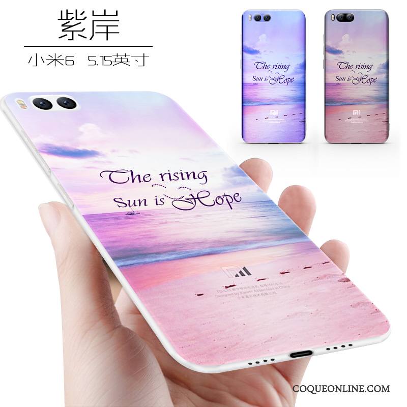 Mi 6 Coque Personnalité Étui Fluide Doux Petit Tendance Silicone Créatif