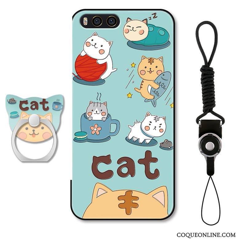 Mi 6 Coque Tendance Dessin Animé Protection Charmant Bleu Clair Étui Ornements Suspendus