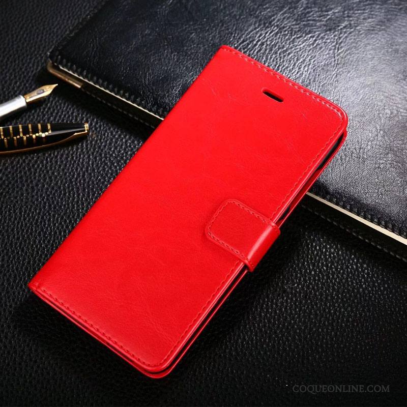 Mi 6 Fluide Doux Coque De Téléphone Rouge Silicone Cuir Véritable Protection Petit