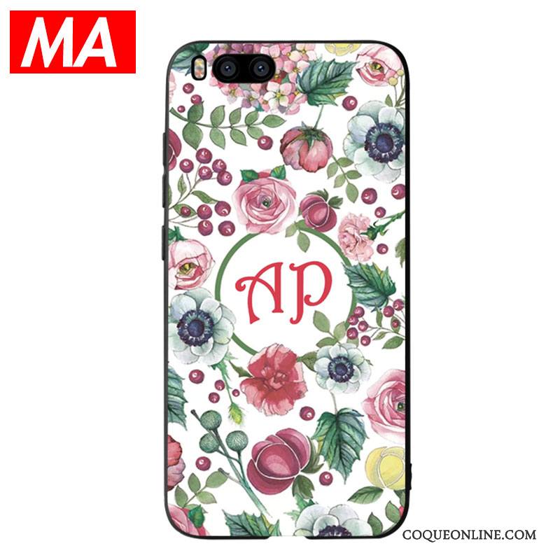 Mi 6 Fluide Doux Personnalité Fleurs Protection Tendance Silicone Coque De Téléphone