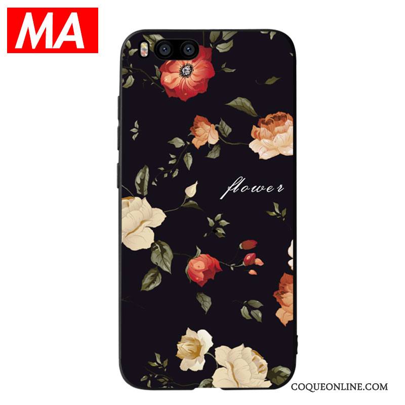 Mi 6 Fluide Doux Personnalité Fleurs Protection Tendance Silicone Coque De Téléphone