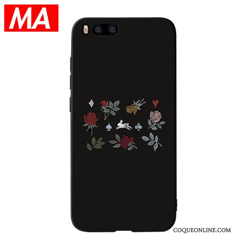 Mi 6 Fluide Doux Personnalité Fleurs Protection Tendance Silicone Coque De Téléphone