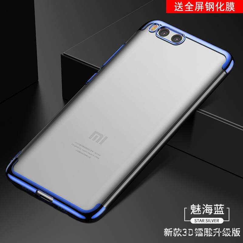 Mi 6 Fluide Doux Protection Bleu Coque De Téléphone Incassable Étui Silicone