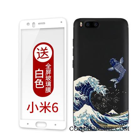 Mi 6 Incassable Créatif Style Chinois Protection Noir Coque De Téléphone Petit