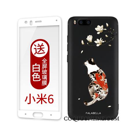 Mi 6 Incassable Créatif Style Chinois Protection Noir Coque De Téléphone Petit