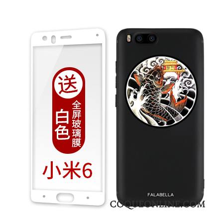 Mi 6 Incassable Créatif Style Chinois Protection Noir Coque De Téléphone Petit